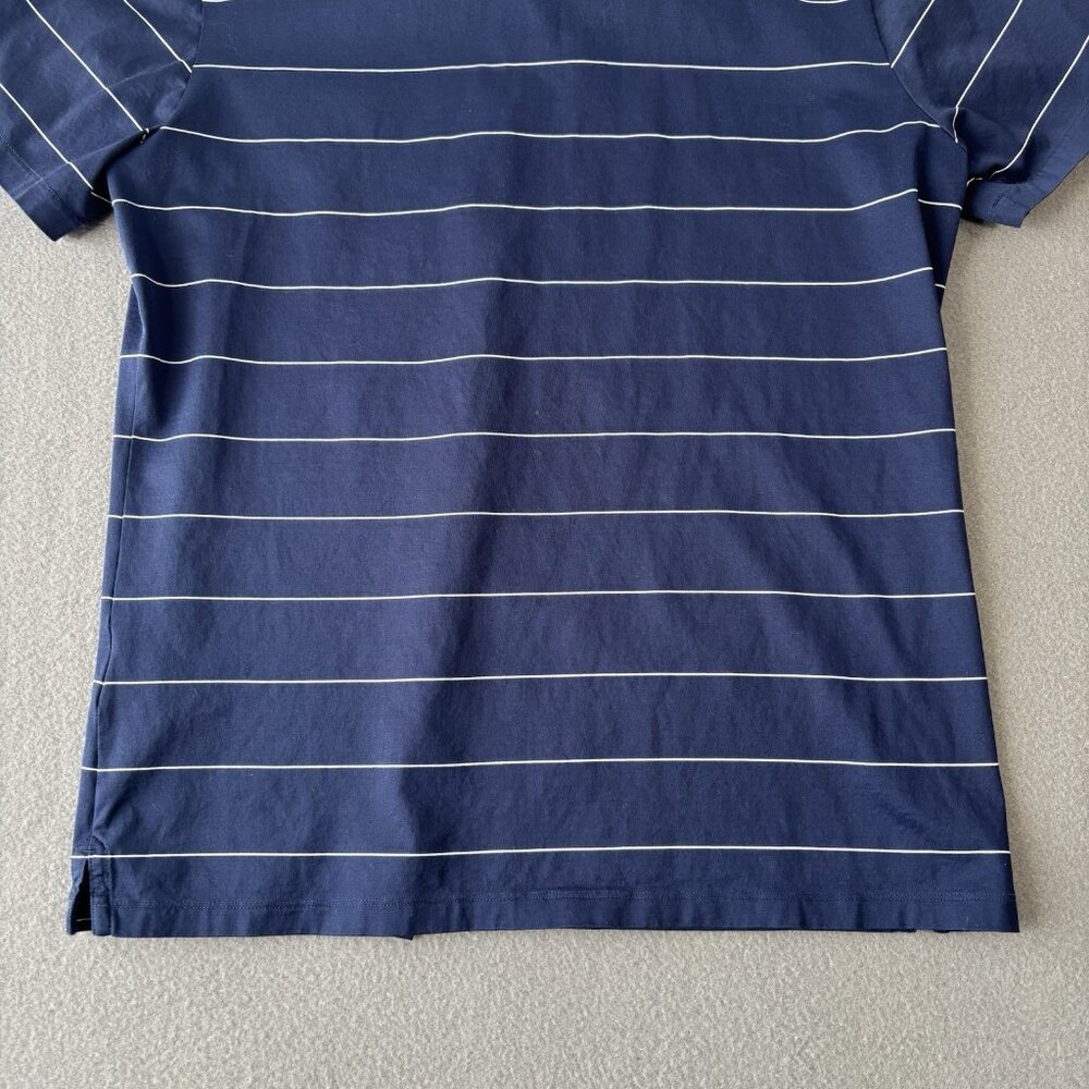 Lacoste Short Sleeve Shirt Polo Slim Fit Stripe Blue CH4966 Mens Size 6 Preppy - Picture 14 of 14
